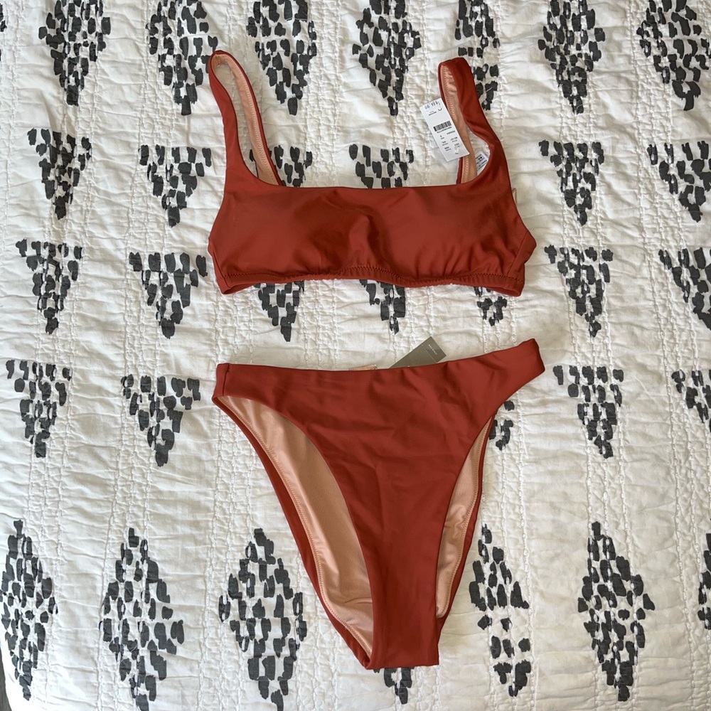 Jcrew high waisted bikini set